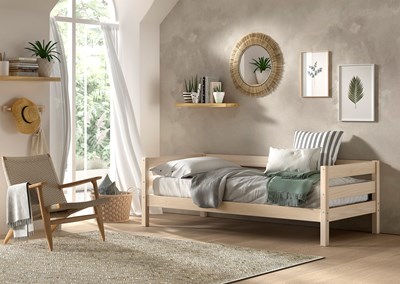 Lit enfant-MARGRIT LIT CAPITAINE (93) 90 x 200 cm MILKY PINE-Vipack-mailleux-1