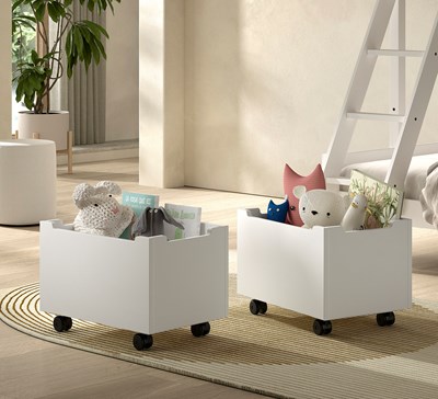 Coffre jouets-FORREST ENSEMBLE DE 2 TIROIRS HÊTRE BLANC-Vipack-mailleux-4