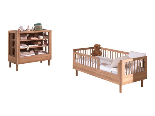 Chambres complètes-Combinaison de chambre d'enfant Forrest Oak 3-chêne-Vipack-mailleux-0