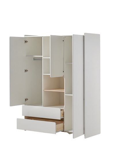 Garde-robe-KIDDY ARMOIRE 3 PORTES BLANC-Vipack-mailleux-3