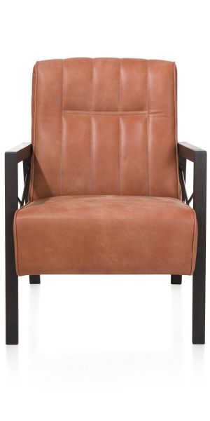 Fauteuils cuir-Northon, fauteuil avec accoudoir en bois vintage clay  white  black-Henders & Haze-18