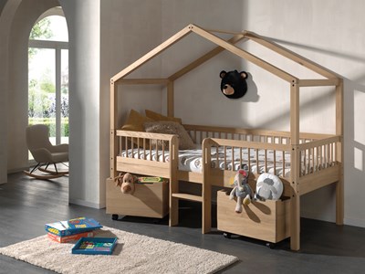 Chambres complètes-Combinaison de chambre d'enfant Forrest Oak chêne-Vipack-mailleux-1