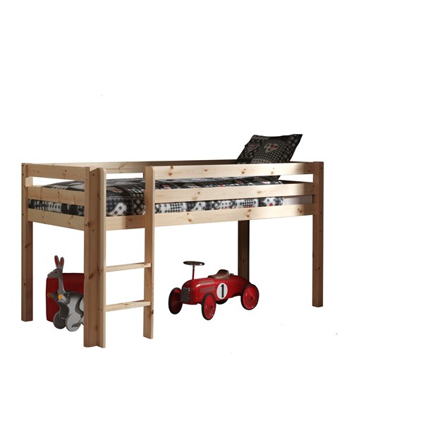 Lit mi-hauteur-PINO LIT MI-HAUTEUR AVEC ÉCHELLE 90 x 200 cm NATUREL-Vipack-mailleux-0
