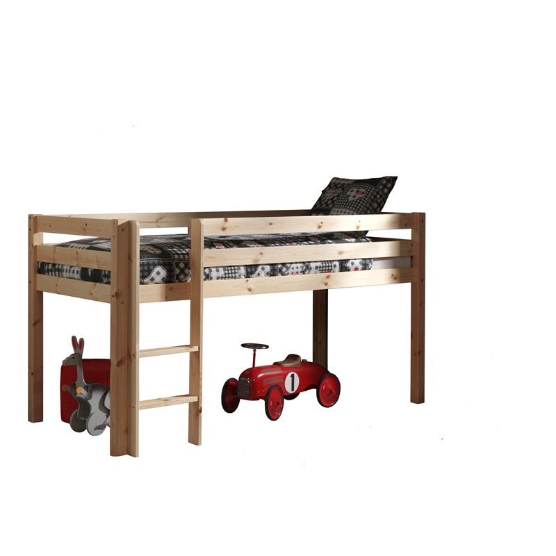 Lit mi-hauteur-PINO LIT MI-HAUTEUR AVEC ÉCHELLE 90 x 200 cm NATUREL-Vipack-mailleux-0
