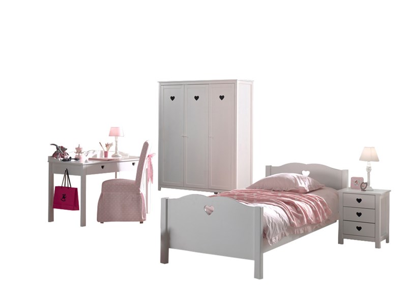 Chambres complètes-Combinaison de chambre d'enfant Amori 8-blanc-Vipack-mailleux-0