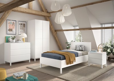 Chambres complètes-Combinaison de chambre d'enfant Eva 4-blanc-Vipack-mailleux-1