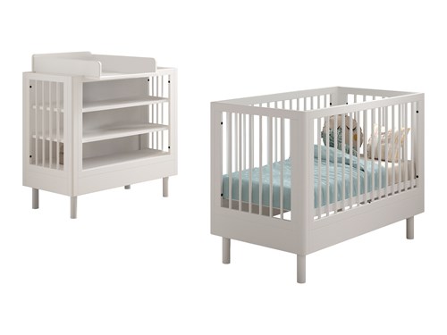 Chambres complètes-Combinaison de chambre d'enfant Forrest Beech 4-hêtre laqué blanc-Vipack-maill-0