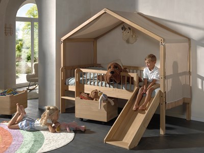 Chambres complètes-Combinaison de chambre d'enfant Forrest Oak chêne-Vipack-mailleux-8