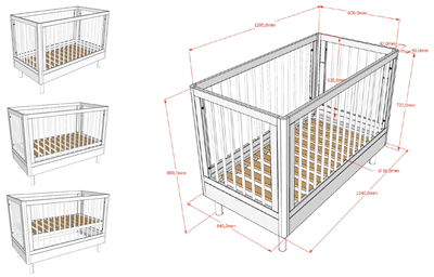 Chambres complètes-Combinaison de chambre d'enfant Forrest Oak 2-chêne-Vipack-mailleux-2