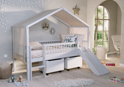 Chambres complètes-Combinaison de chambre d'enfant Forrest Beech hêtre laqué blanc-Vipack-mailleu-1