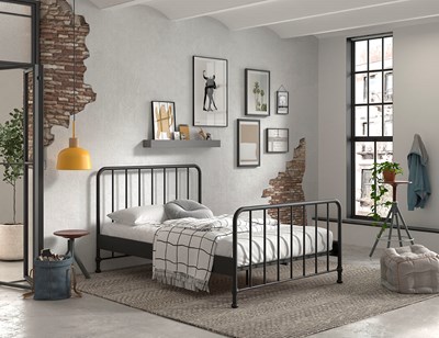 Lit enfant-BRONXX LIT 140 x 200 cm NOIR-Vipack-mailleux-4