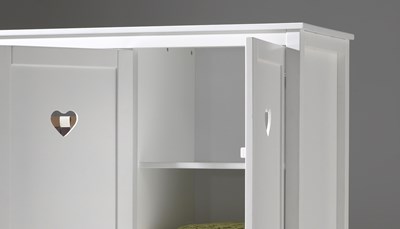 Tablette-AMORI ARMOIRE 3 PORTES ÉTAGÈRE SUPPLÉMENTAIRE BLANC-Vipack-mailleux-1
