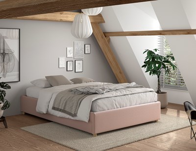 Lit enfant-MOON STORAGE CADRE DE LIT 140 x 200 cm BOUCLÉ ROSE-Vipack-mailleux-1
