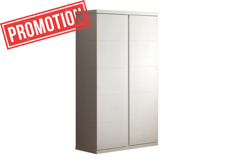 Garde-robe-LARA ARMOIRE 2 PORTES BLANC-Vipack-mailleux-0