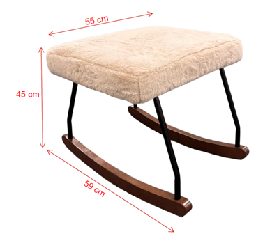 Chaise à bascule-ROCKY REPOSE-PIEDS CORTO BEIGENOIX-Vipack-mailleux-1