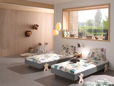 Chambres complètes-Combinaison de chambre d'enfant Modulo 2-Vipack-mailleux-1