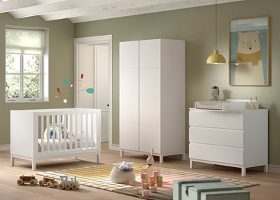 Chambres complètes-Combinaison de chambre d'enfant Eva 4-blanc-Vipack-mailleux-1