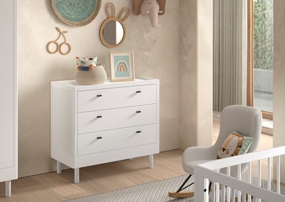 Commode-FORREST COMMODE 3 TIROIRS HÊTRE BLANC-Vipack-mailleux-1