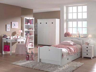 Chambres complètes-Combinaison de chambre d'enfant Amori 6-blanc-Vipack-mailleux-1
