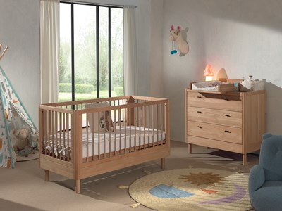 Chambres complètes-Combinaison de chambre d'enfant Forrest Oak 2-chêne-Vipack-mailleux-1