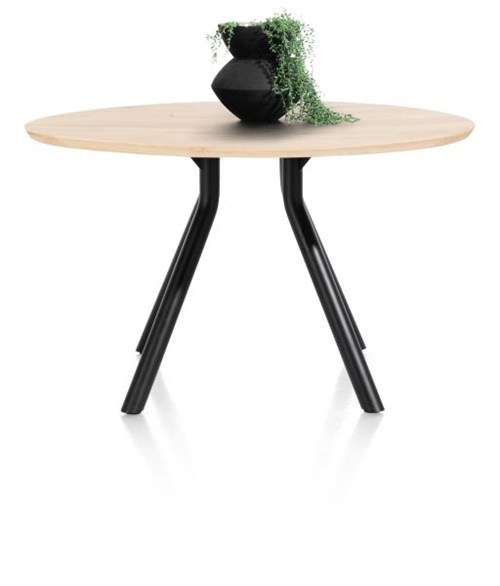 Tables de salle à manger-Arvada, table 140 cm. - ronde - pied central court-Xooon-mailleux-0