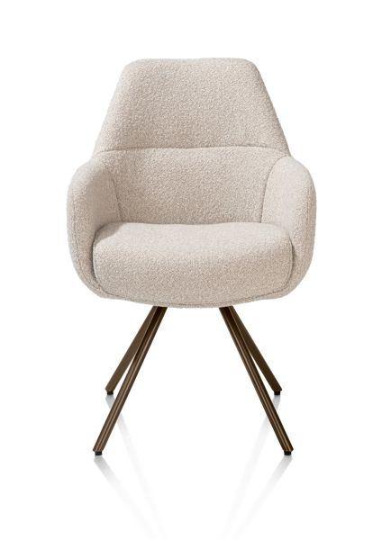 Chaises de salle à manger-Mavis, chaise à accoudoirs - pivotante - ressorts ensaches - selected c-0