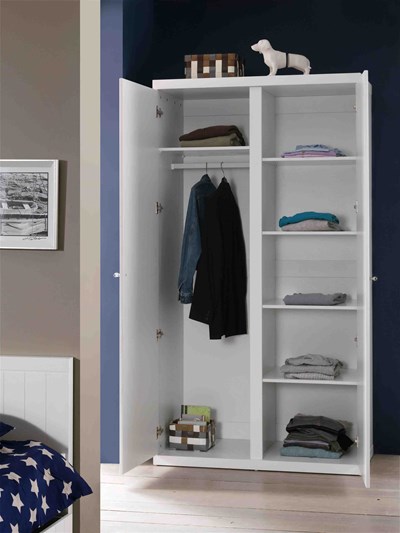 Garde-robe-LARA ARMOIRE 2 PORTES BLANC-Vipack-mailleux-3