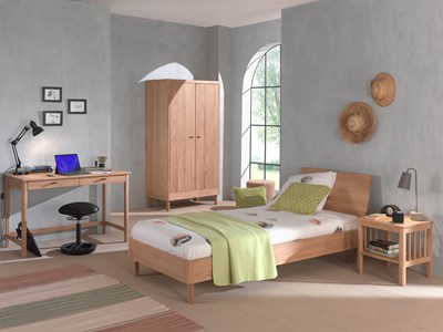 Chambres complètes-Combinaison de chambre d'enfant Forrest Oak 2-chêne-Vipack-mailleux-1