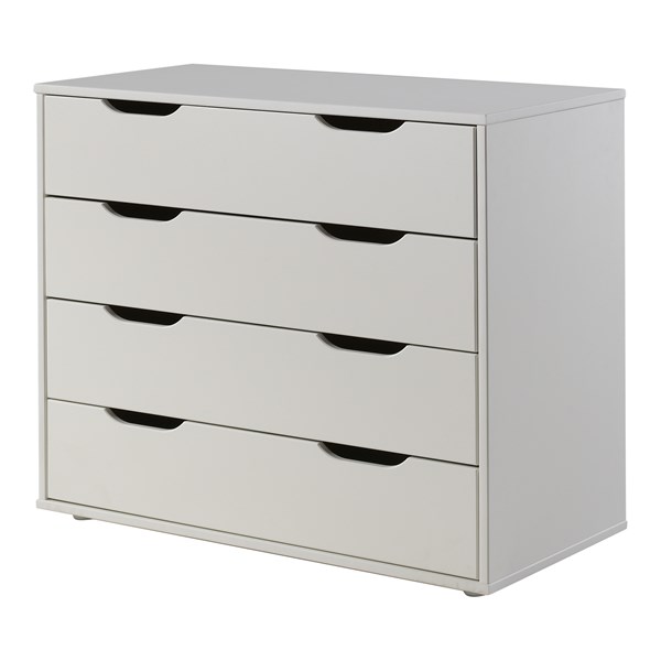 Commode-PINO COMMODE 4 TIROIRS BLANC-Vipack-mailleux-0