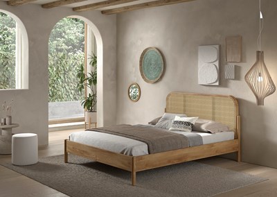 Lit enfant-OLIVE LIT 160 x 200 cm ROTIN CHÊNE-Vipack-mailleux-1
