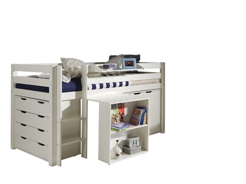 Chambres complètes-Cette PINO-combinaison se compose des éléments suivants  PINO lit compact blan-0