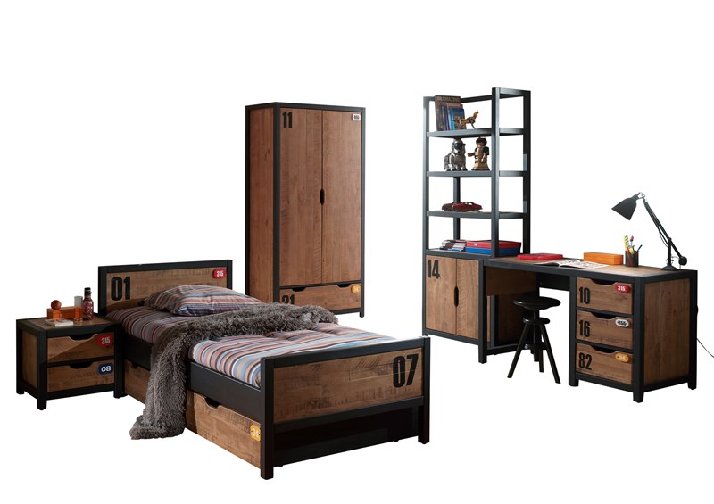 Chambres complètes-Combinaison de chambre d'enfant Alex 8-Vipack-mailleux-0