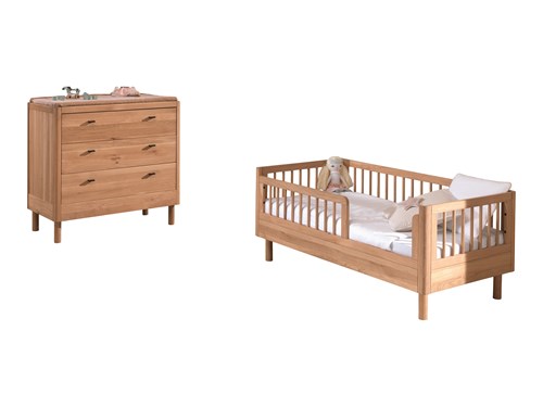 Chambres complètes-Combinaison de chambre d'enfant Forrest Oak 2-chêne-Vipack-mailleux-0