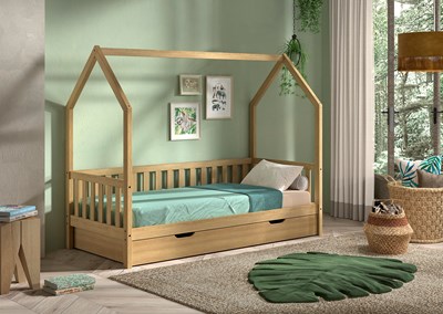 Chambres complètes-Combinaison de chambre d'enfant Nature chêne-Vipack-mailleux-1