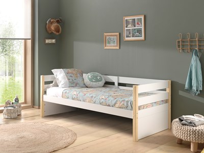 Lit enfant-MARGRIT LIT CAPITAINE (90) 90 x 200 cm BLANC-Vipack-mailleux-1