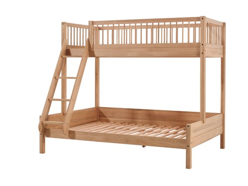 Lit superposé-FORREST LIT DE FAMILLE 140 x 200 cm + 90 x 200 cm CHÊNE-Vipack-mailleux-0
