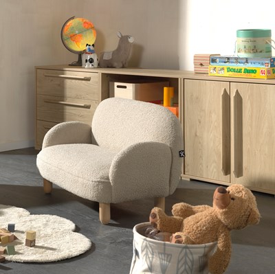 Chaise à bascule-ROCKY SOFA DOUBLE MINI BOUCLÉ DAVIS BEIGE-Vipack-mailleux-1
