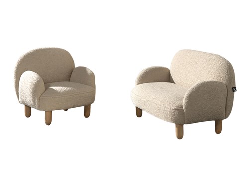 Chaise à bascule-Combinaison de chambre d'enfant Rocky beige-Vipack-mailleux-0