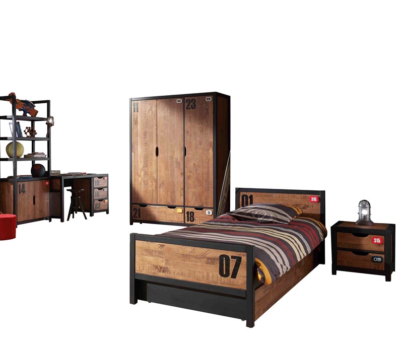 Chambres complètes-Combinaison de chambre d'enfant Alex 6-Vipack-mailleux-0