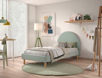 Lit enfant-MOON LIT 90 x 200 cm BOUCLÉ VERT-Vipack-mailleux-1