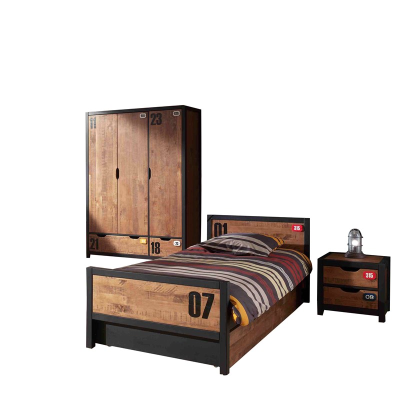 Chambres complètes-Combinaison de chambre d'enfant Alex 5-Vipack-mailleux-0
