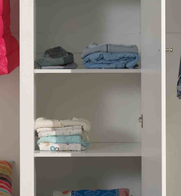 Tablette-ROBIN ARMOIRE 3 PORTES ÉTAGÈRE SUPPLÉMENTAIRE (2 PCS) BLANC-Vipack-mailleux-0