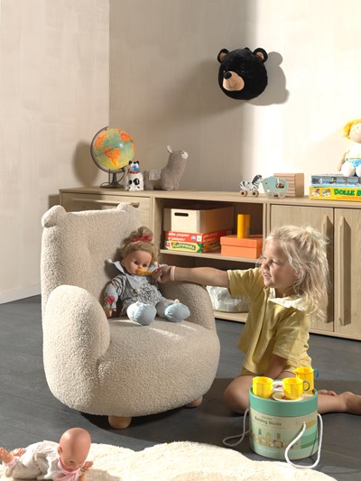 Chaise à bascule-ROCKY SOFA OURS MINI BOUCLÉ DAVIS BEIGE-Vipack-mailleux-3
