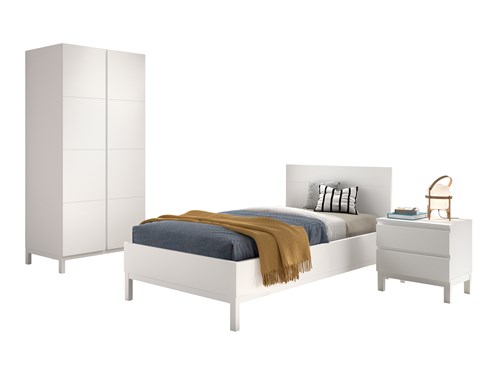 Chambres complètes-Combinaison de chambre d'enfant Eva 4-blanc-Vipack-mailleux-0