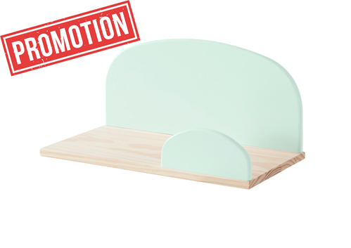 Tablette-KIDDY ÉTAGÈRE MURALE (45cm) MINT GREEN-Vipack-mailleux-0