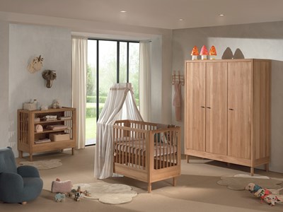Chambres complètes-Combinaison de chambre d'enfant Forrest Oak 2-chêne-Vipack-mailleux-1