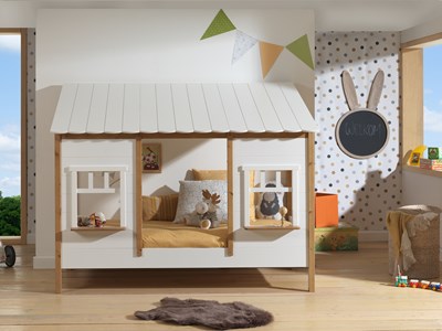 Chambres complètes-Combinaison de chambre d'enfant Housebed 4-Vipack-mailleux-6