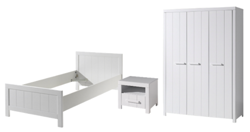 Chambres complètes-Combinaison de chambre d'enfant Erik 3-blanc de la collection erik-Vipack-mail-0