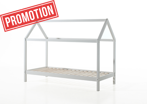Lit enfant-DALLAS LIT CABANE 90 x 200 cm BLANC-Vipack-mailleux-0