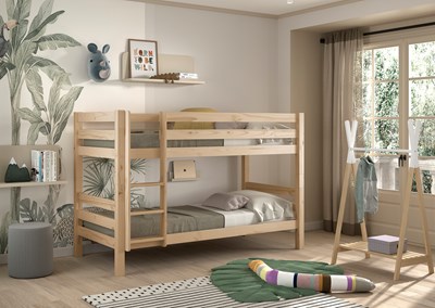 Lit superposé-PINO LIT SUPERPOSÉ (H 140cm) 90 x 200 cm NATUREL-Vipack-mailleux-1